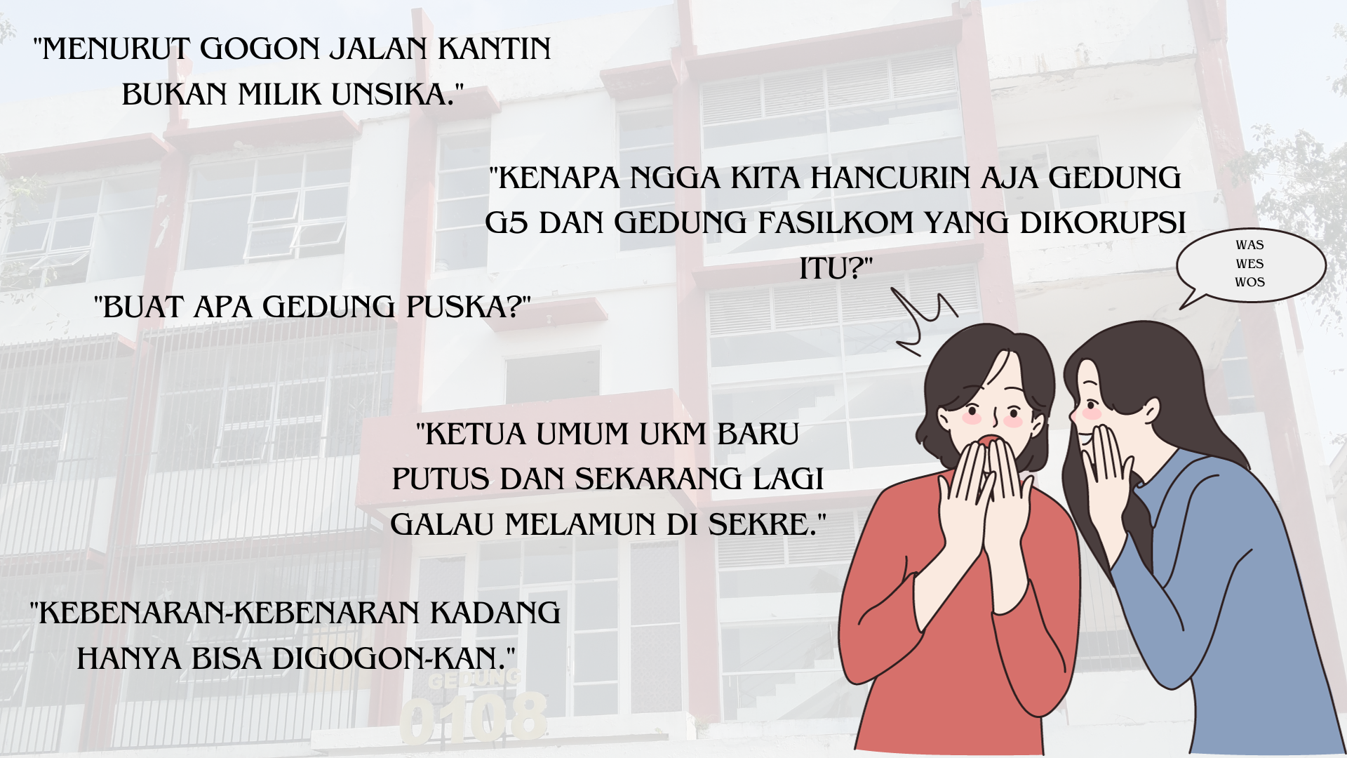 Thumbnail Artikel Gogon alias Gosip Underground: Dalam Dunia yang Penuh Alat Represif, Biarkan Gogon Tumbuh Seliar Mungkin