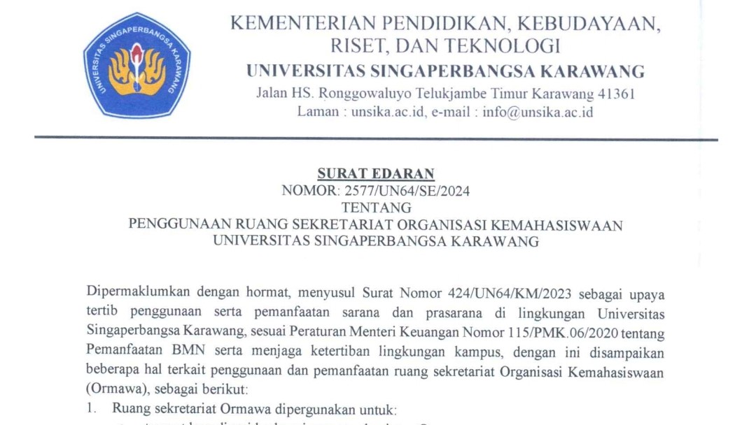 Thumbnail Artikel Membatasi Gerak Ormawa, Surat Edaran Baru Diterbitkan