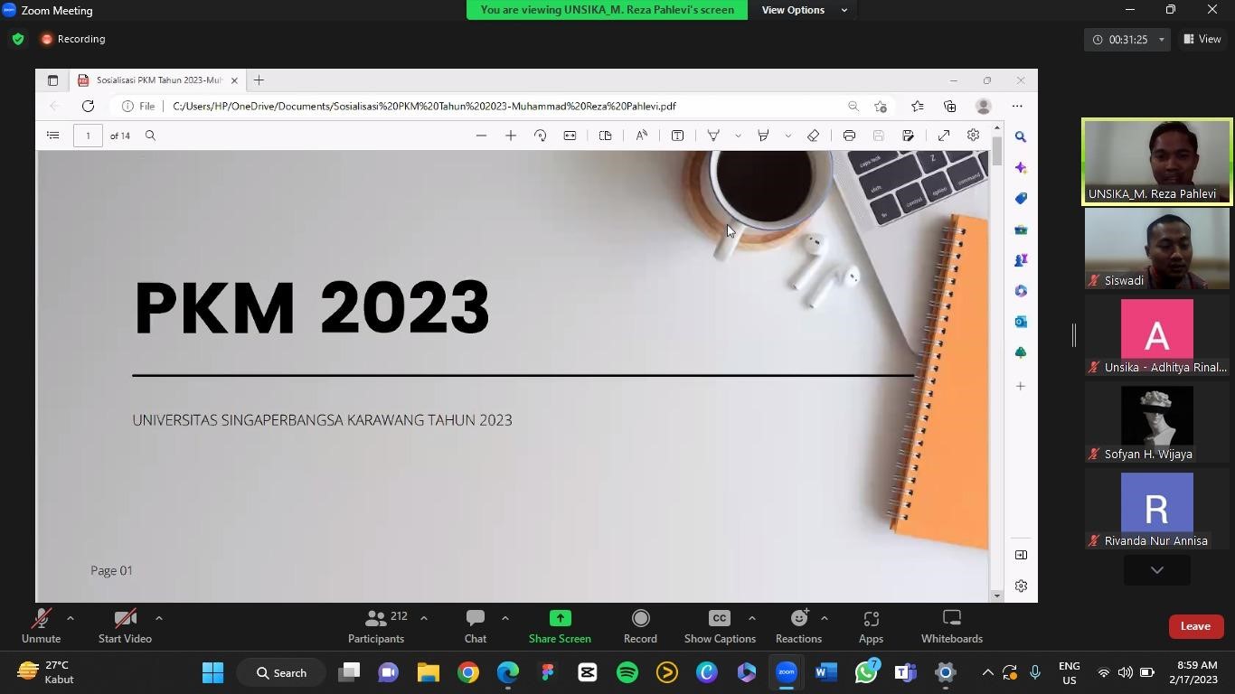 Thumbnail Artikel Matangkan Persiapan PKM 2023, Unsika Adakan Sosialisasi secara Daring