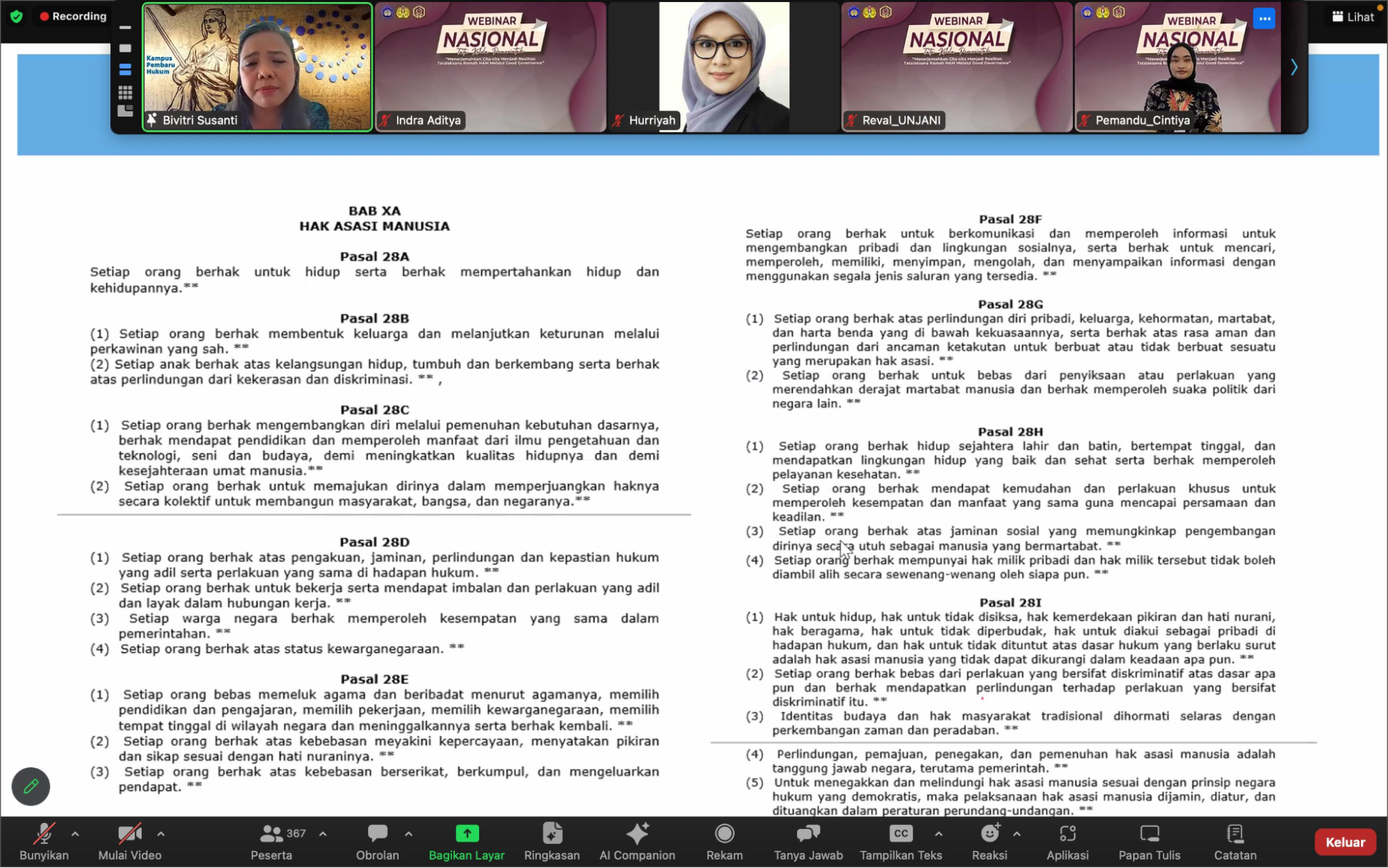 Thumbnail Artikel Tingkatkan Pemahaman Tatalaksana Pemerintahan Ramah HAM: Kelas 4A Ilmu Pemerintahan Gelar Webinar Nasional Tata Kelola Pemerintahan